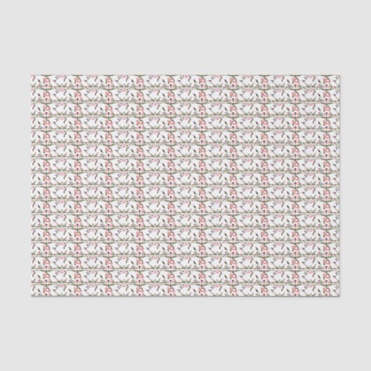 Kolibrie Kerst Tissue Papier (Voorkant)