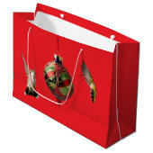 Kolibrie Kerstcadeautas Groot Cadeauzakje (Voorkant Gekanteld)