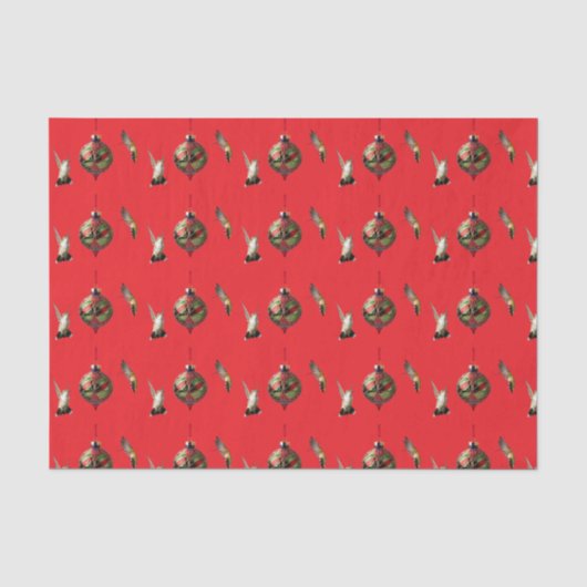 Kolibrie Kerstcadeautas Tissuepapier (Voorkant)