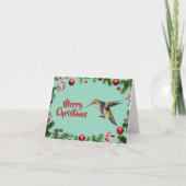 Kolibrie Kerstkaart Kaart (Voorkant)