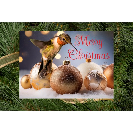 Kolibrie Kerstkaart Kaart