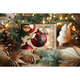 Kolibrie Kerstkaart Kaart
