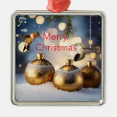 Kolibrie Kerstkaart Metalen Ornament (Voorkant)