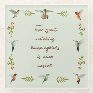 Kolibrie kijken glazen onderzetter