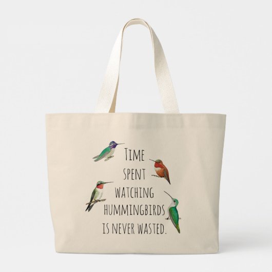 Kolibrie kijken grote tote bag (Achterkant)