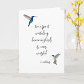 Kolibrie kijken kaart (Gele Bloem)