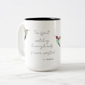 Kolibrie kijken tweekleurige koffiemok (Voorkant links)