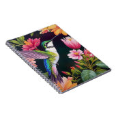 Kolibrie Kleurrijke Bloemen Schilderen Notitieboek (Rechterzijde)