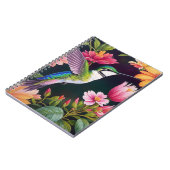 Kolibrie Kleurrijke Bloemen Schilderen Notitieboek (Linkerzijde)