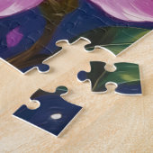 Kolibrie Koppel Iridiserende Bloem Liefde Legpuzzel (Zijkant)