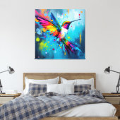 Kolibrie Kunst Canvas Afdruk (Insitu (Slaapkamer))