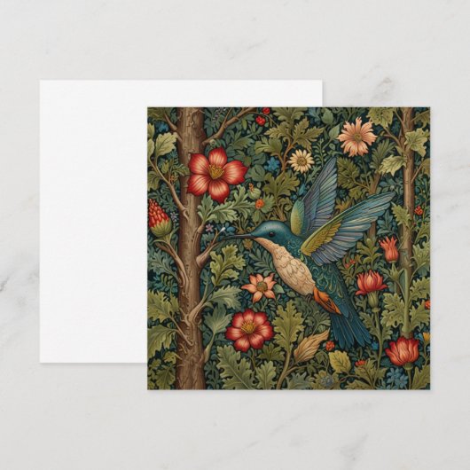  kolibrie kunst schilderij kaart (Voorkant / Achterkant)