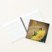 Kolibrie Kunst & Zonnebloem Fotografie Mix Notitieboek (Binnen)