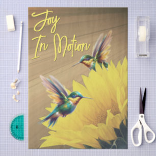 Kolibrie Kunst & Zonnebloem Fotografie Mix Tissuepapier