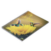 Kolibrie Kunst & Zonnebloem Fotomix Notitieboek (Linkerzijde)