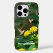 Kolibrie & Lantana Bloem iPhone Hoesje (Achterkant)