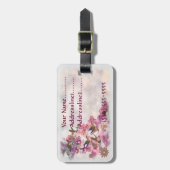 Kolibrie Lavendel Jeweled Bagagelabel (Voorkant verticaal)