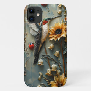 Kolibrie Lelietje-van-dalen Zonnebloem Bloem Case-Mate iPhone Case