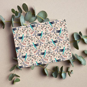 Kolibrie & Libel William Morris Stijl Briefkaart