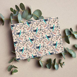 Kolibrie & Libel William Morris Stijl Briefkaart