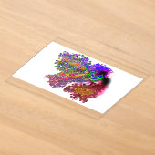 Kolibrie liefde acryl uitnodigingen (Laagn)