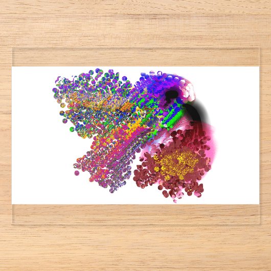 Kolibrie liefde acryl uitnodigingen (Voorkant)