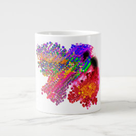 Kolibrie liefde grote koffiekop