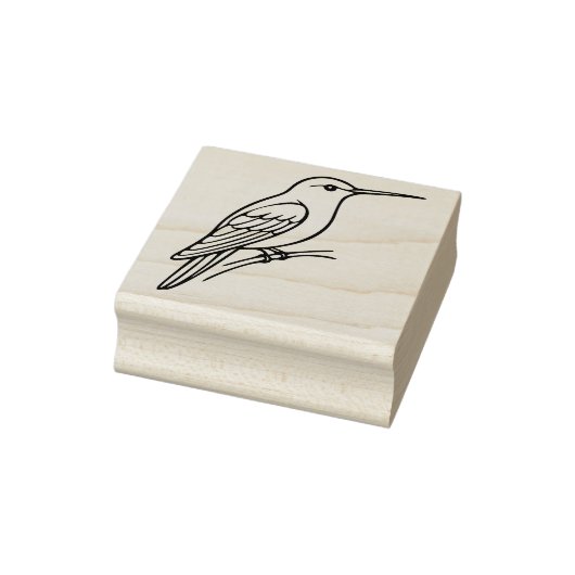 Kolibrie Lijnkunst – Vogel Illustratie Rubberstempel (Stempel)