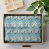 Kolibrie Lily Blue Art Nouveau Tissuepapier (Geschenk)