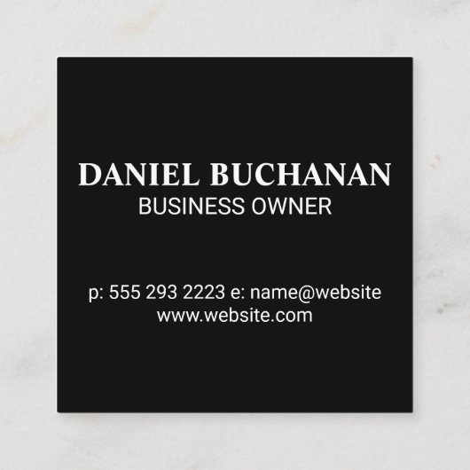 Kolibrie Logo Vierkante Visitekaartje (Achterkant)