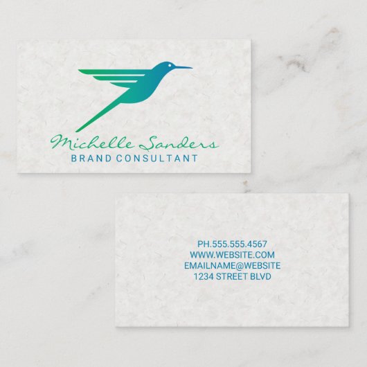 Kolibrie Logo Visitekaartje (Voorkant / Achterkant)