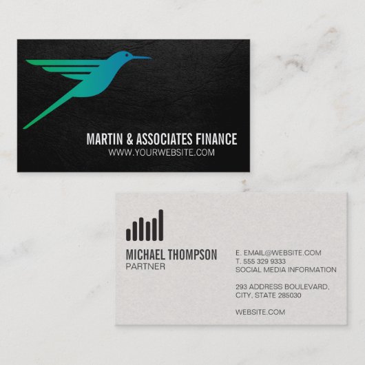 Kolibrie Logo Visitekaartje (Voorkant / Achterkant)