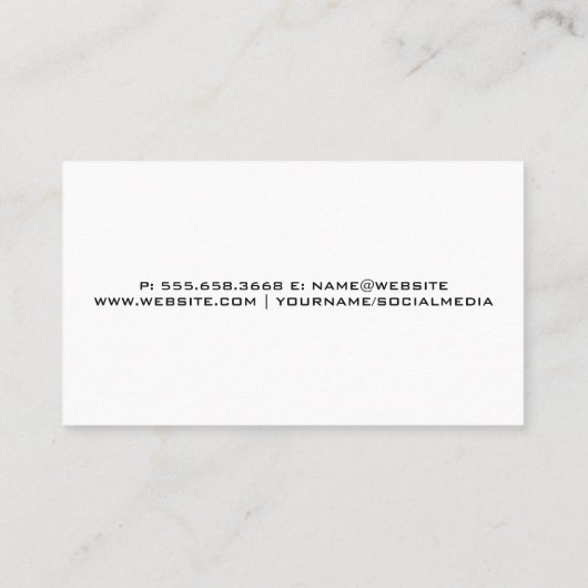 Kolibrie Logo Visitekaartje (Achterkant)