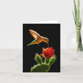 "Kolibrie met bloem" alle gelegenheid kaart