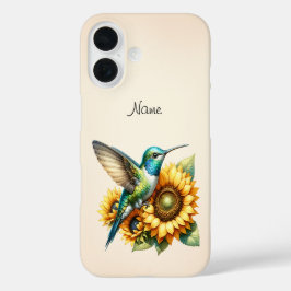 Kolibrie met Bloemen Hoesje-Mate iPhone Case