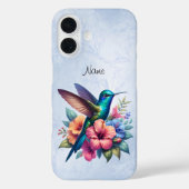 Kolibrie met Bloemen Hoesje-Mate iPhone Case (Achterkant)