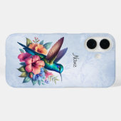 Kolibrie met Bloemen Hoesje-Mate iPhone Case (Achterkant (horizontaal))