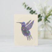 Kolibrie met Hart Briefkaart (Staand voorkant)