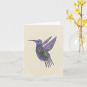 Kolibrie met Hart Kaart (Gele Bloem)