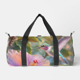 Kolibrie met Hibiscus Aquarel Klein Plunjezak