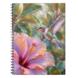 Kolibrie met Hibiscus Waterverf Notitieboek