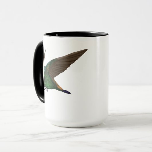 kolibrie met koperromp mok (Voorkant links)