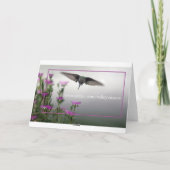 Kolibrie met Mona Lavender Kaart (Achterkant)