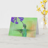 Kolibrie met Mona Lavender Kaart (Gele Bloem)