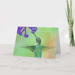 Kolibrie met Mona Lavender Kaart
