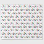 Kolibrie met oneindigheidssymbool en regenboog cadeaupapier (Vlak)