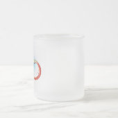 Kolibrie met oneindigheidssymbool en regenboog matglas koffiemok (Center)