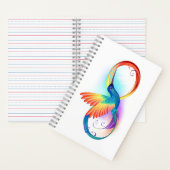 Kolibrie met oneindigheidssymbool en regenboog notitieboek (Binnen)