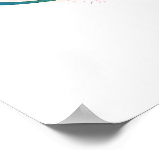 Kolibrie met oneindigheidssymbool en regenboog poster (Hoek)