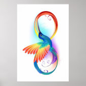 Kolibrie met oneindigheidssymbool en regenboog poster (Voorkant)